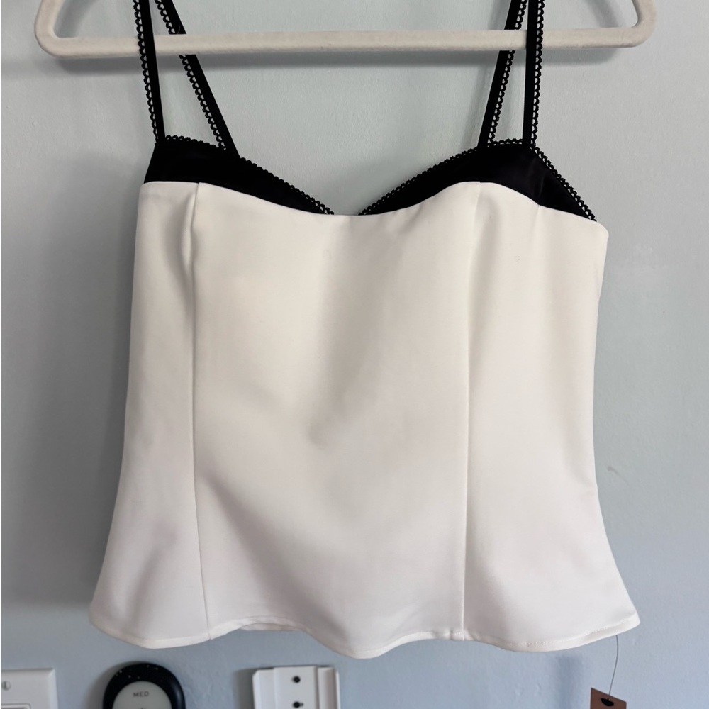 Reformation Cream Bustier Camisole Top